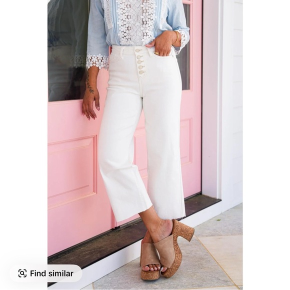 Judy Blue Ivory Ankle Jeans - Picture 1 of 6